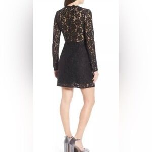 WAYF Say It Out Loud Black Whimsigoth Feminine Y2K 90s Sheath Lace Dress S